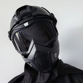 Capacete tático esportivo para atividades ao ar livre com máscara e óculos removíveis - Equipamento de proteção facial completo em material ABS para paintball, airsoft, motociclismo e atividades ao ar livre